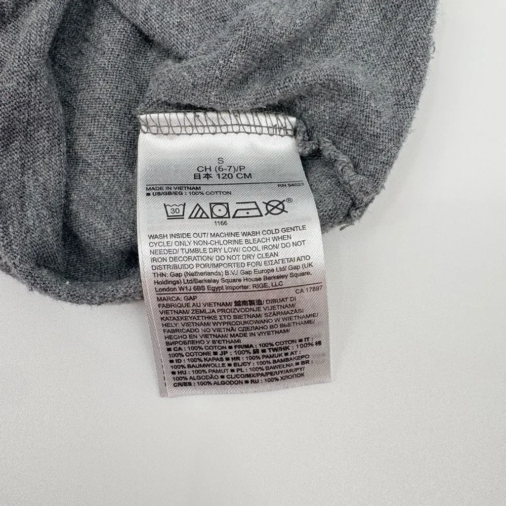GAP Kids Gray Tee with Blue Trim